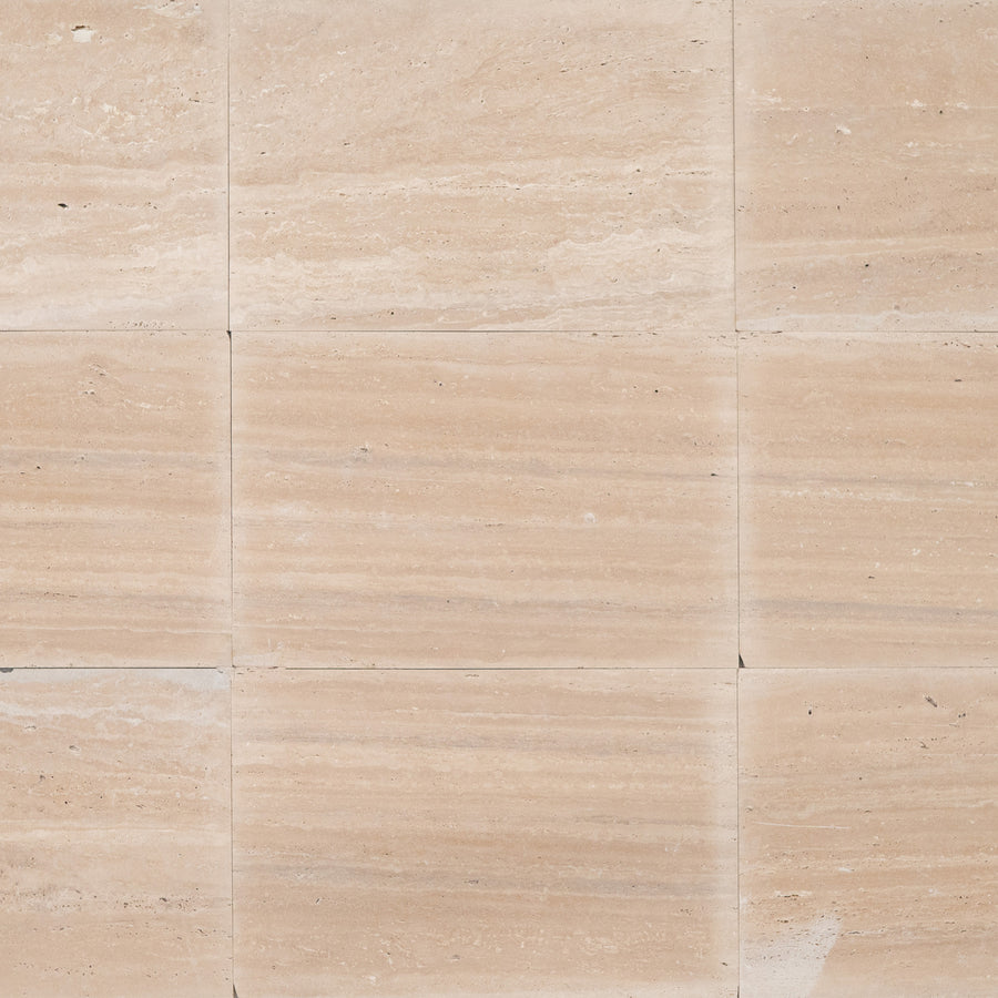 Latte Vein Cut Travertine Tile in Honed Finish - 16x24x3/8"