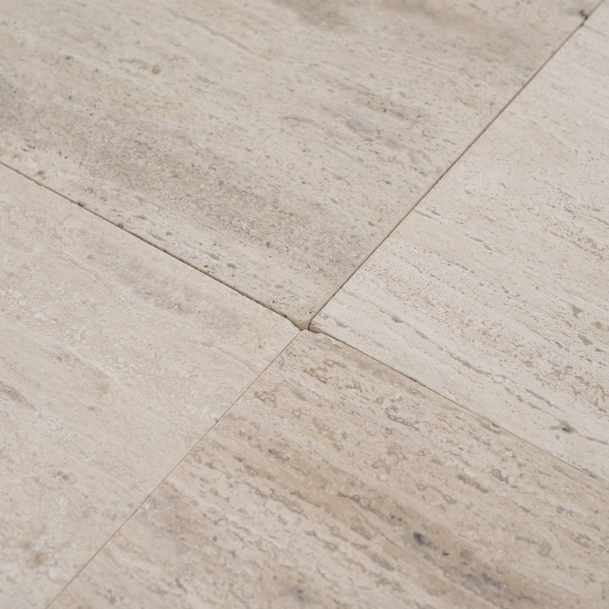 Vintage Vein Cut Travertine Tile in Brushed Finish - 12x12x3/8"