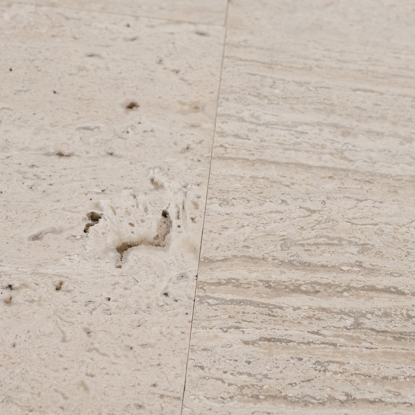 Vintage Vein Cut Travertine Tile in Brushed Finish - 12x12x3/8"