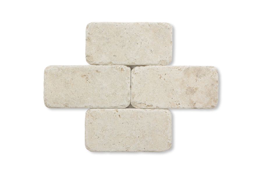 Vintage Cobblestone Travertine Tile - 4x8x2"